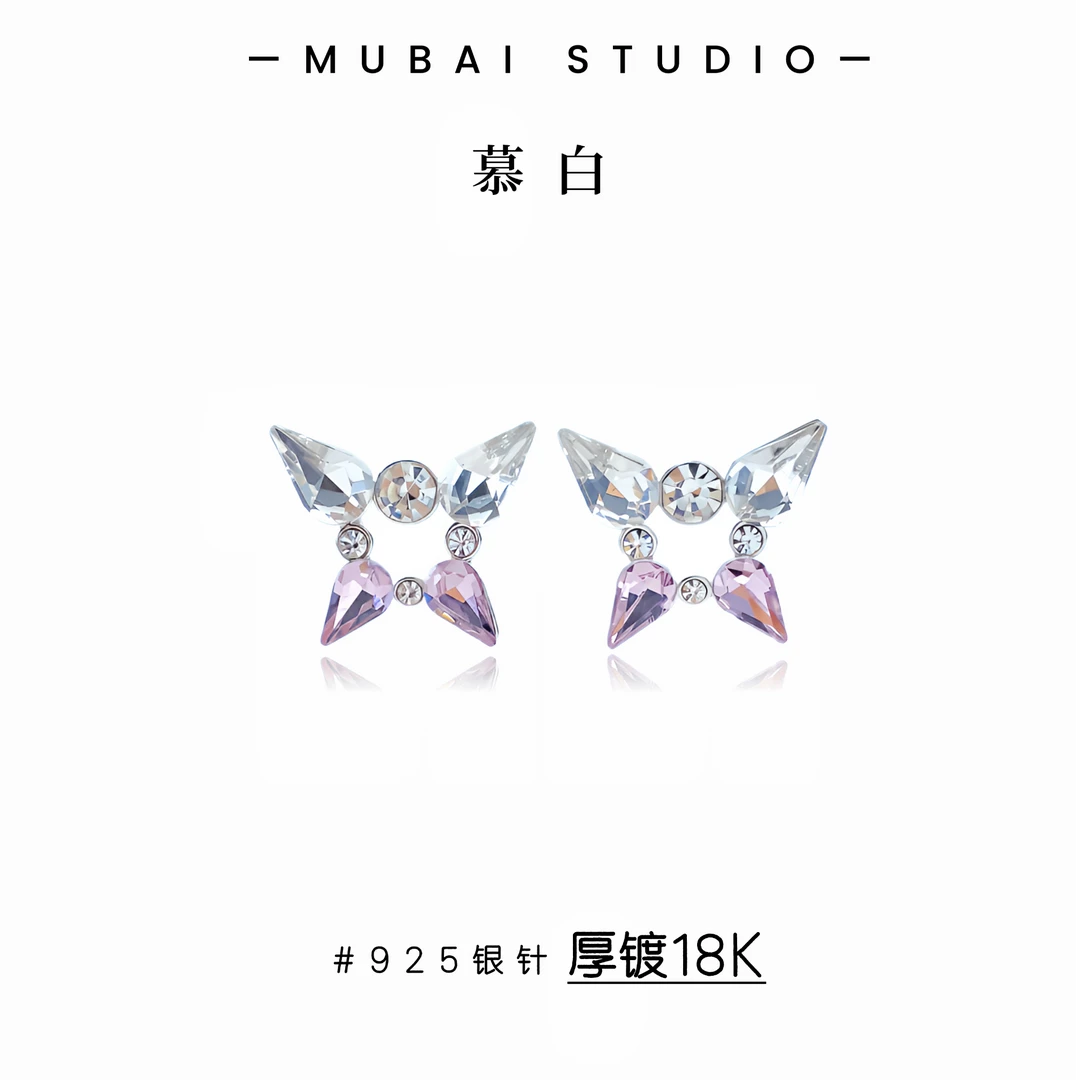 HEFY/HEFY 铜合金莫桑石耳饰 925银针设计师款E162