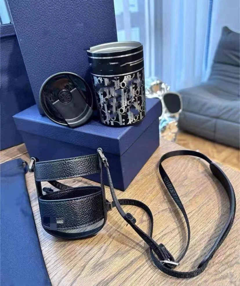咖啡杯高级全新带背带礼品装保温杯