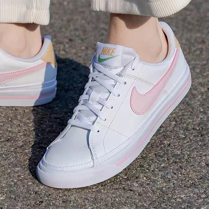 Nike耐克女鞋23夏季新款运动鞋COURT白粉色休闲鞋板鞋DA5380-115