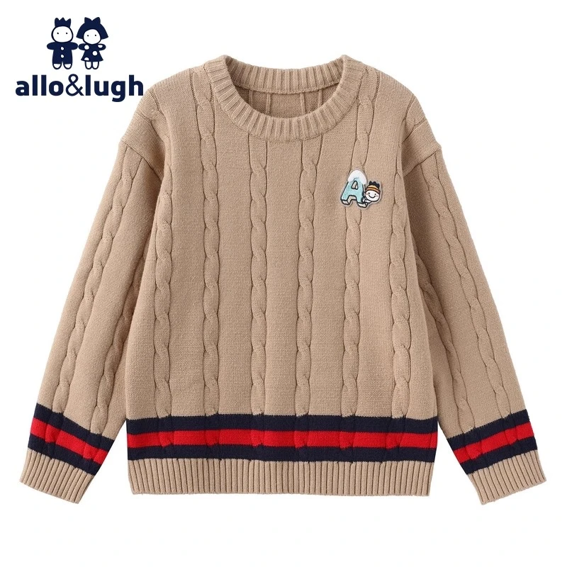 阿路和如2024秋冬新款儿童休闲针织毛衣