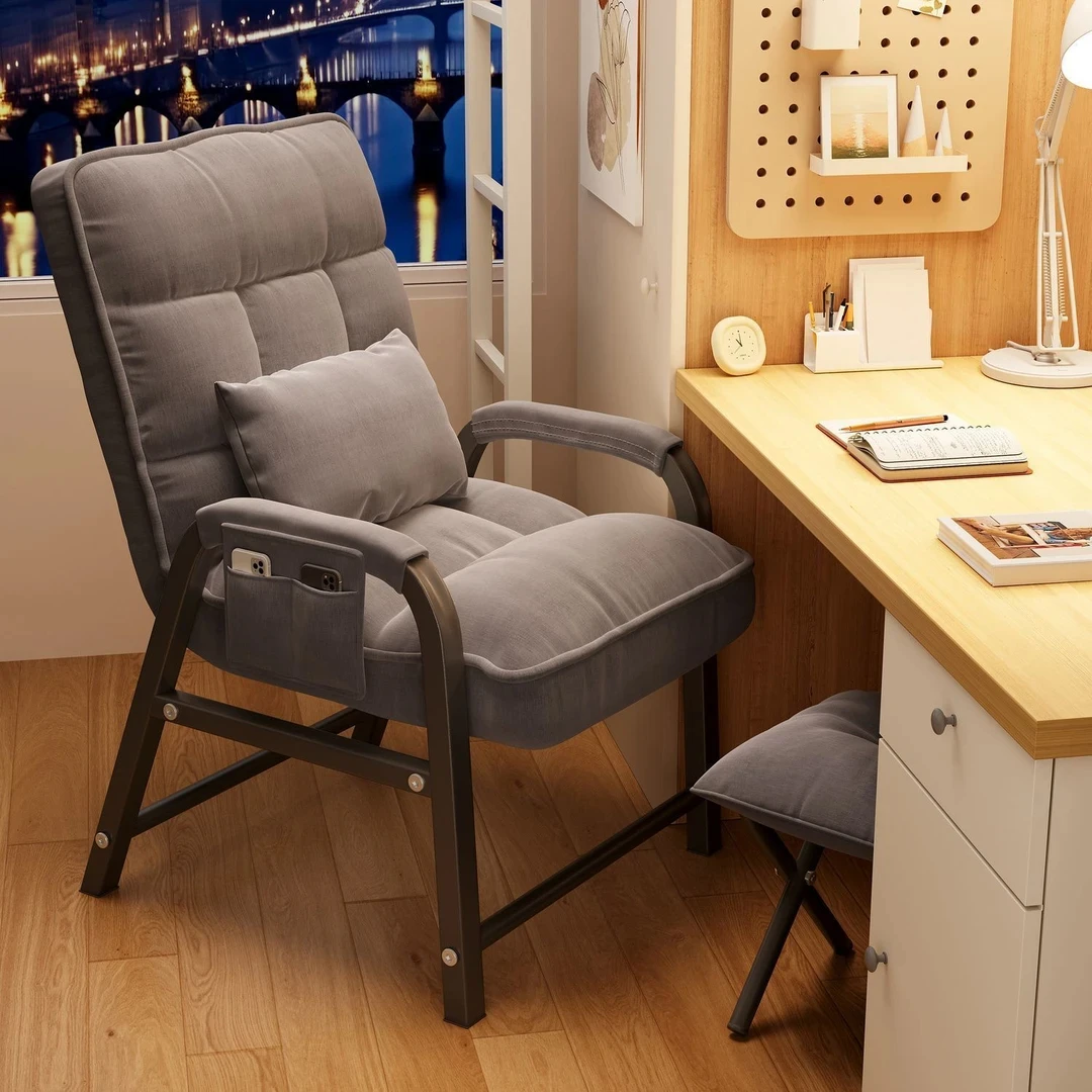 午休躺椅可躺可坐可睡椅子靠背椅办公椅电脑椅家用久坐椅子折叠椅