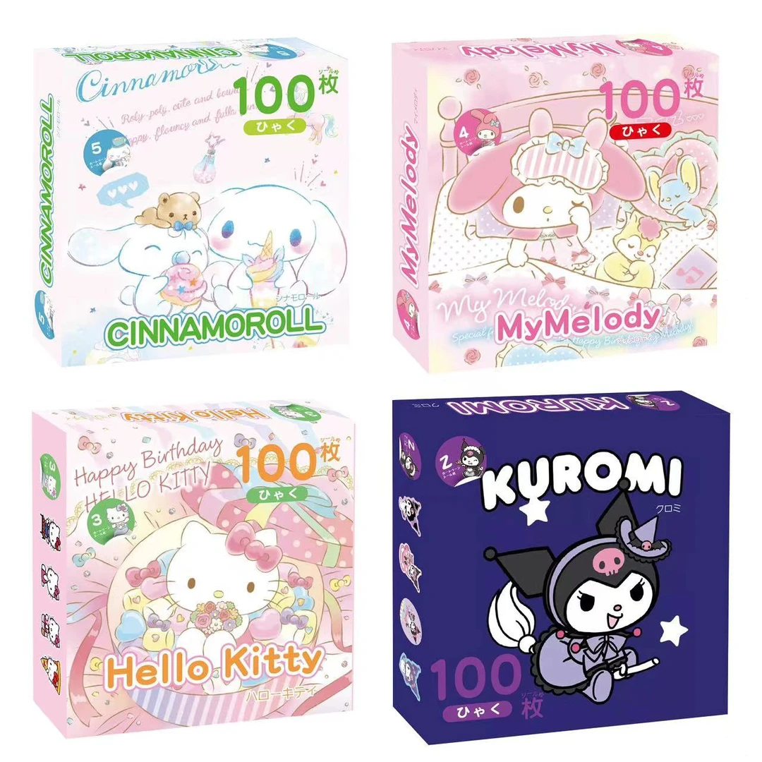 精美可爱三丽鸥贴贴纸hellokitty玉桂狗帕恰狗可爱小新礼盒贴画