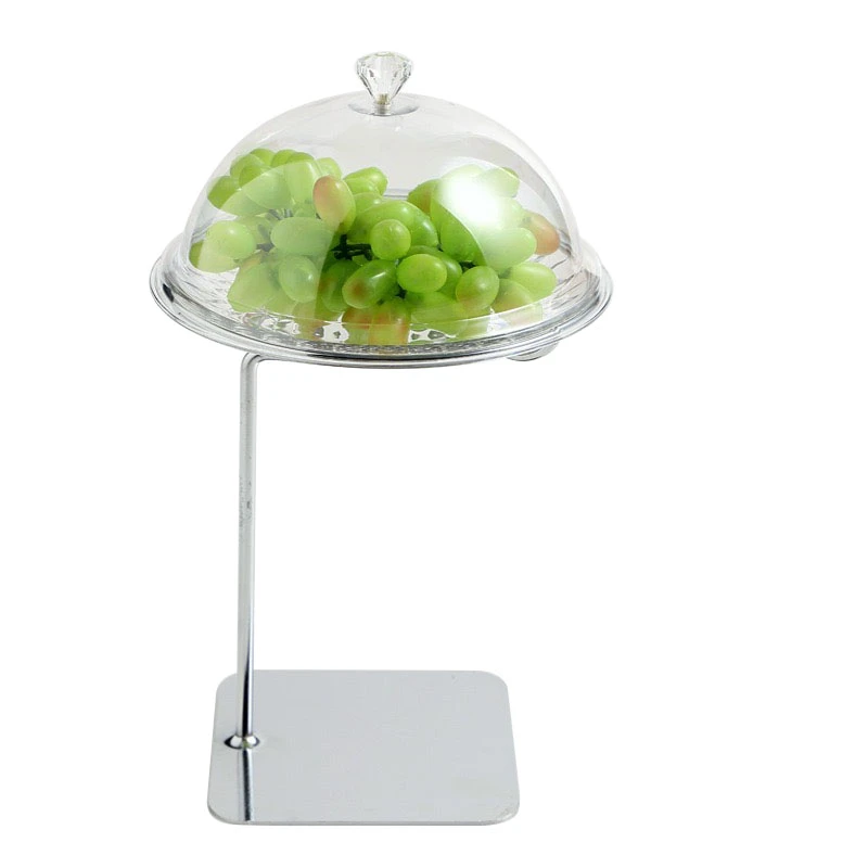 水果盘点心试吃架展示架糕点试吃吧台专用超市水果店带盖防尘透明