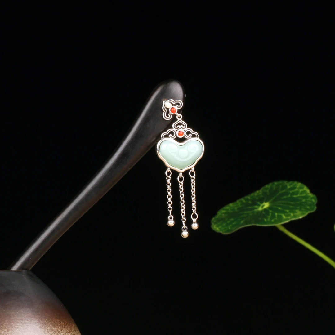 中国风檀木发簪子手工古典日常古风发簪民族风简约复古马面裙簪发