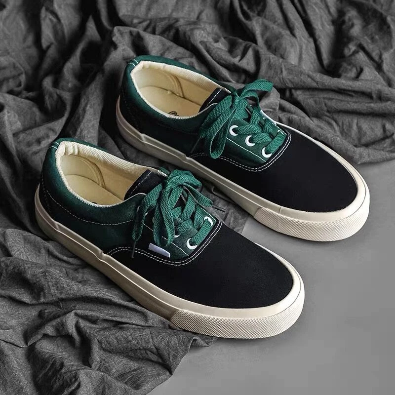 2024春季新款男鞋小众低帮帆布鞋百搭复古板鞋情侣款休闲软底潮鞋