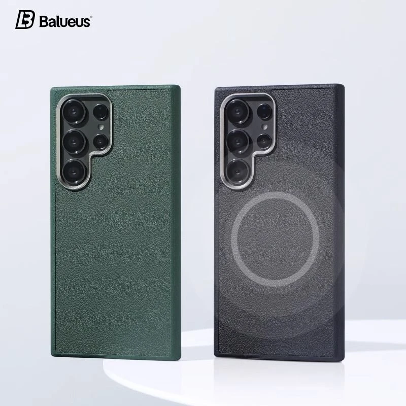 三星s24ultra手机壳s24保护套高颜值磁吸皮制ins风商务高端情侣款