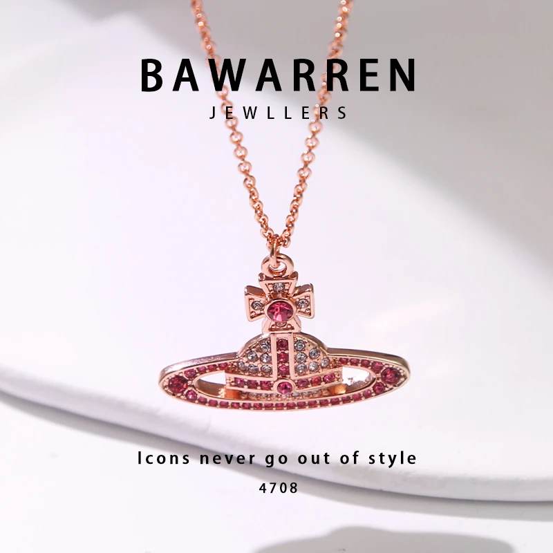 Bawarren 4708-星球气质轻奢时尚百搭小众项链