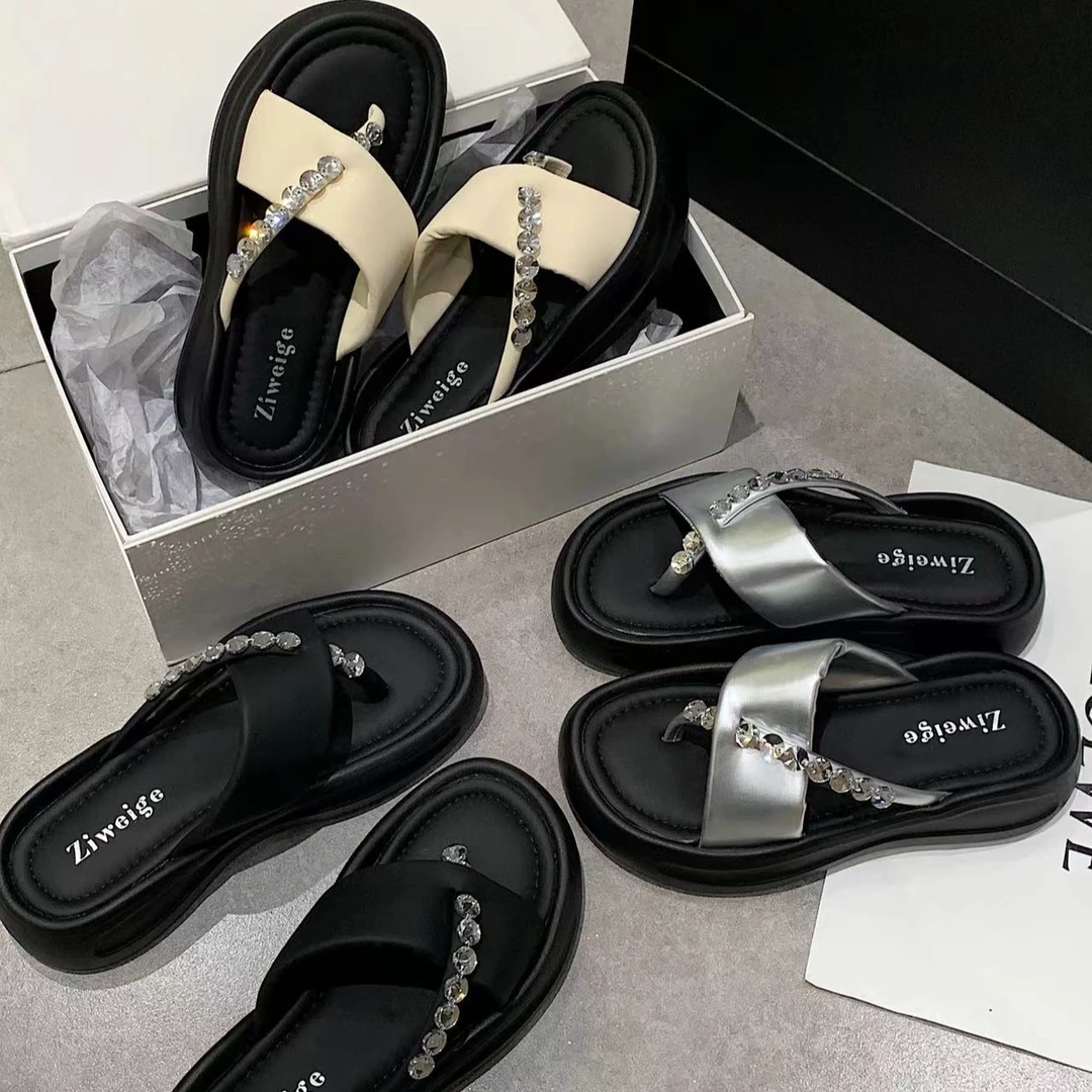 【梁斯斯】-施华洛水钻-高级感半拖【脚肥脚宽脚高拍大一码】-H9-9