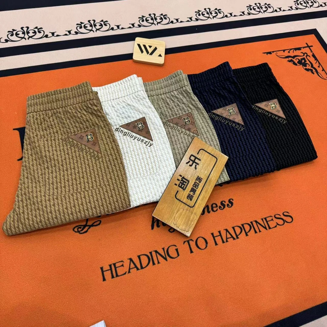 2432新款时尚男士休闲裤 轻奢冰丝经典束脚裤商务百搭 宽松男裤