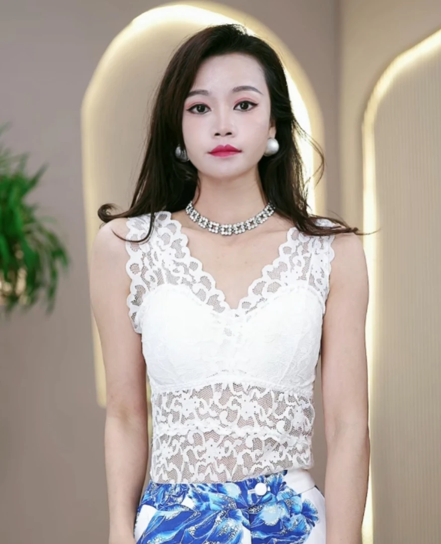 【主播同款】流苏百搭蕾丝背心打底夏季西装薄款女套装高级时尚601