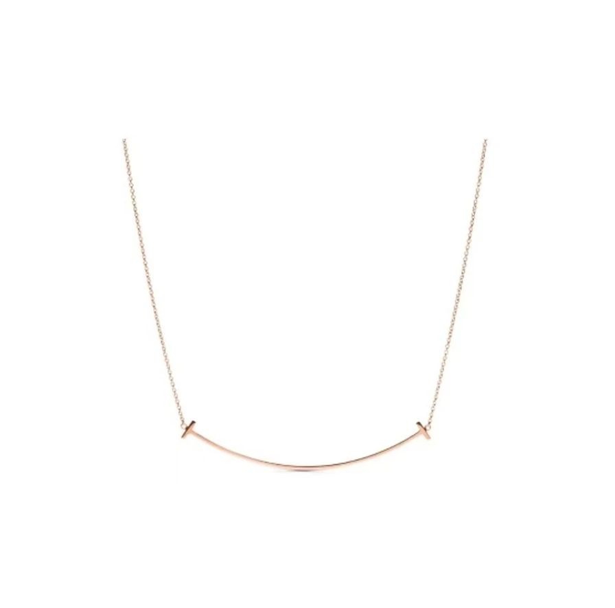 99新 Tiffany & Co./蒂芙尼 无钻微笑项链小号/大号