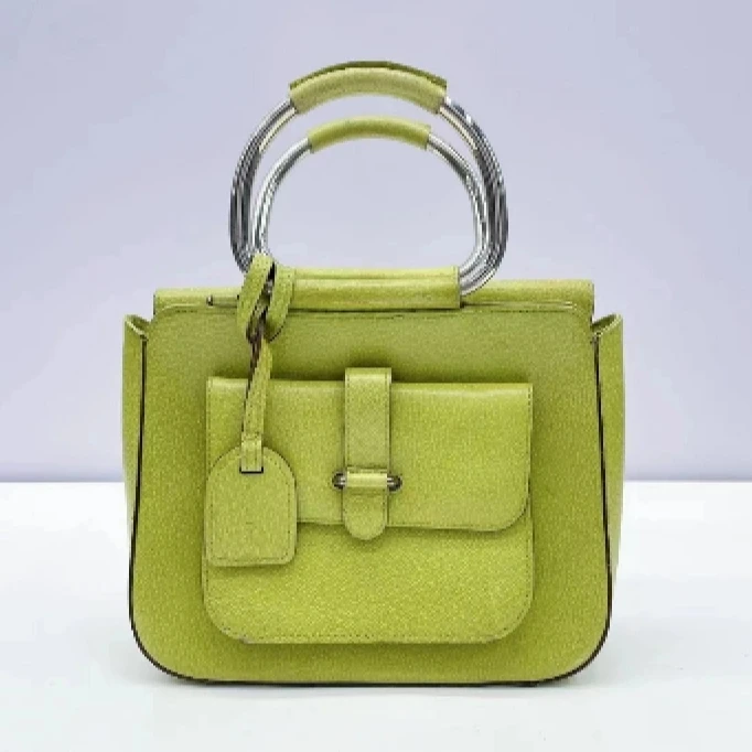 95新 GUCCI/古驰 绿色中古手提包【5型潮奢】