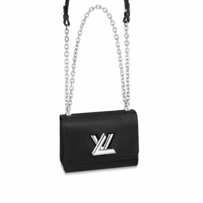 99新 LouisVuitton/路易威登 黑银Twist小号单肩包【5型潮奢】