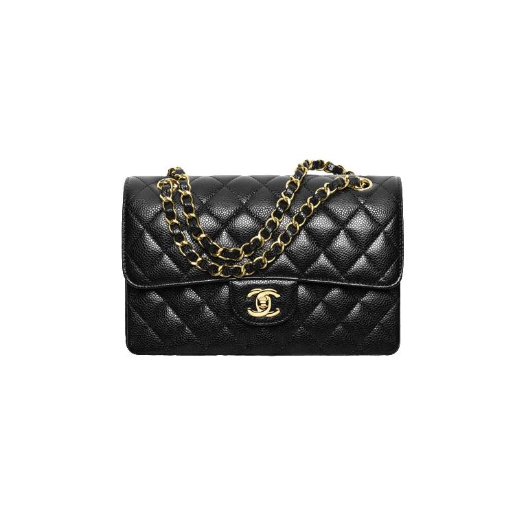 99新 Chanel/香奈儿 黑金/黑银鱼子酱CF中号