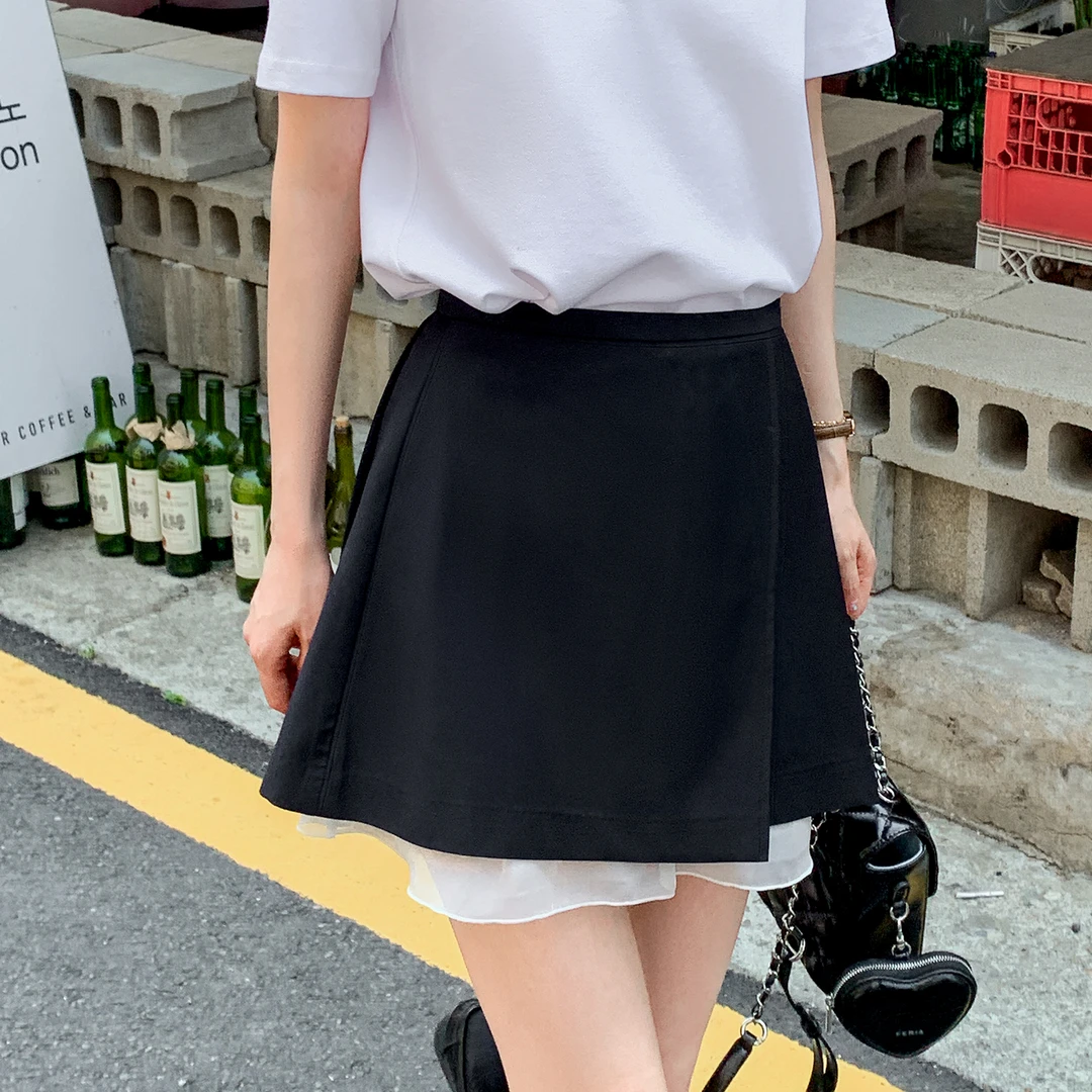 法儿家韩国限定「【白色海岸】FS404X054百褶短裙WW