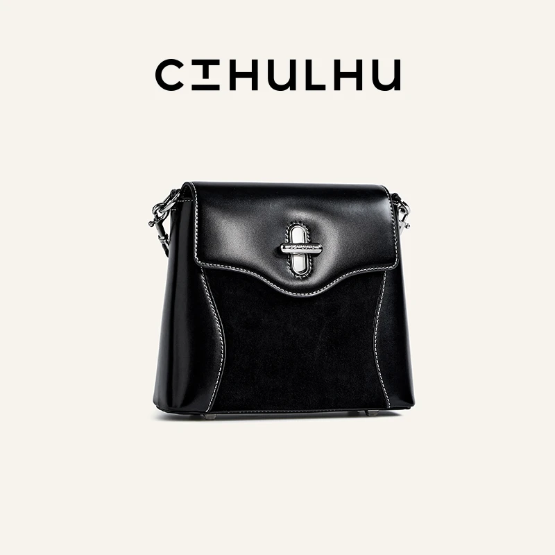 CTHULHU【摩登盒子包】CT309B070复古包包气质百搭女士单肩包轻奢YY