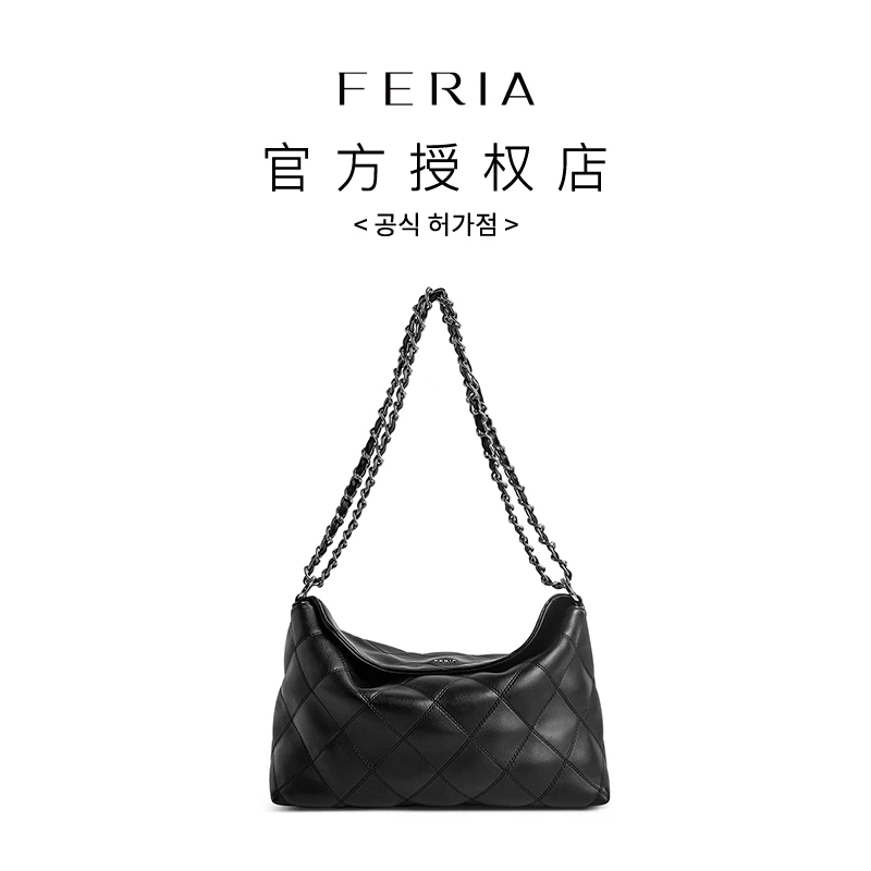 FERIA【菱格软枕包】FE305B161时尚休闲大容量菱格百搭包包YY