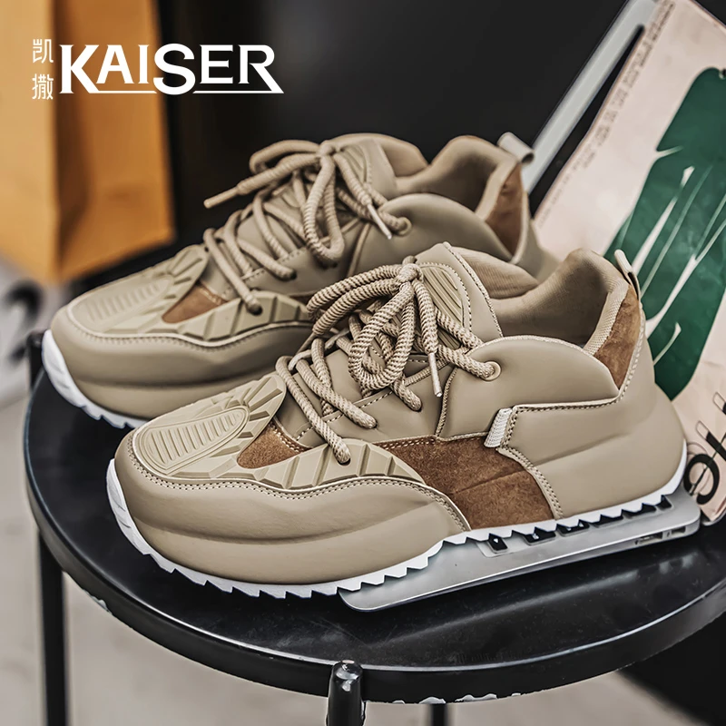 KAISER/凯撒·鞋子男款时尚休闲潮鞋百搭男鞋厚底增高运动老爹鞋子