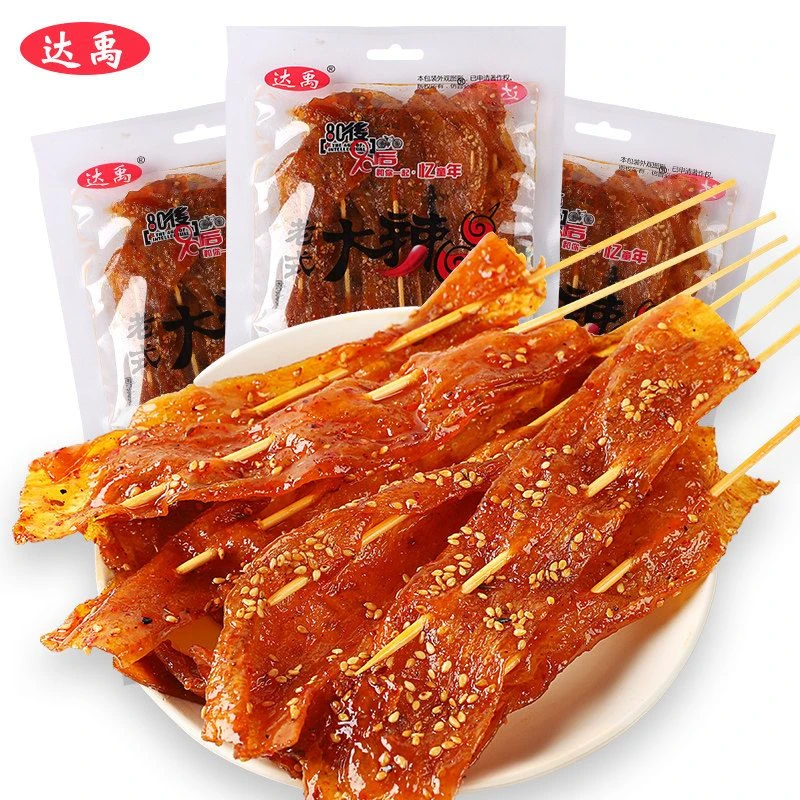 达禹大辣串60g,辣条儿时经典豆干制品90后怀旧童年小零食