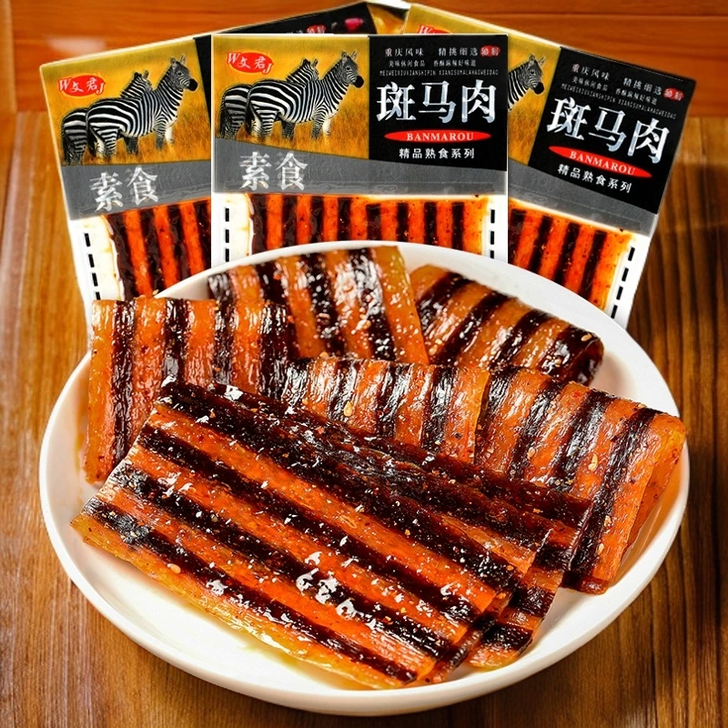斑马肉辣条牛筋儿时怀旧辣片面筋麻辣豆干网红零食小包装8090回忆