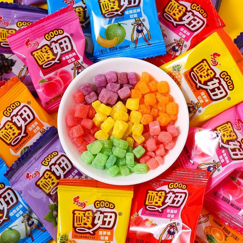 乐潮酸妞软糖水果糖多口味糖果童年怀旧休闲零食约62小包