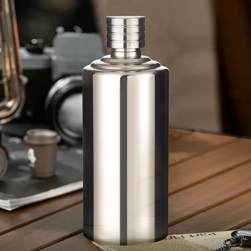 酒滴不锈钢酒壶户外便携加厚高档白酒瓶便携式防摔酒瓶家用大容量