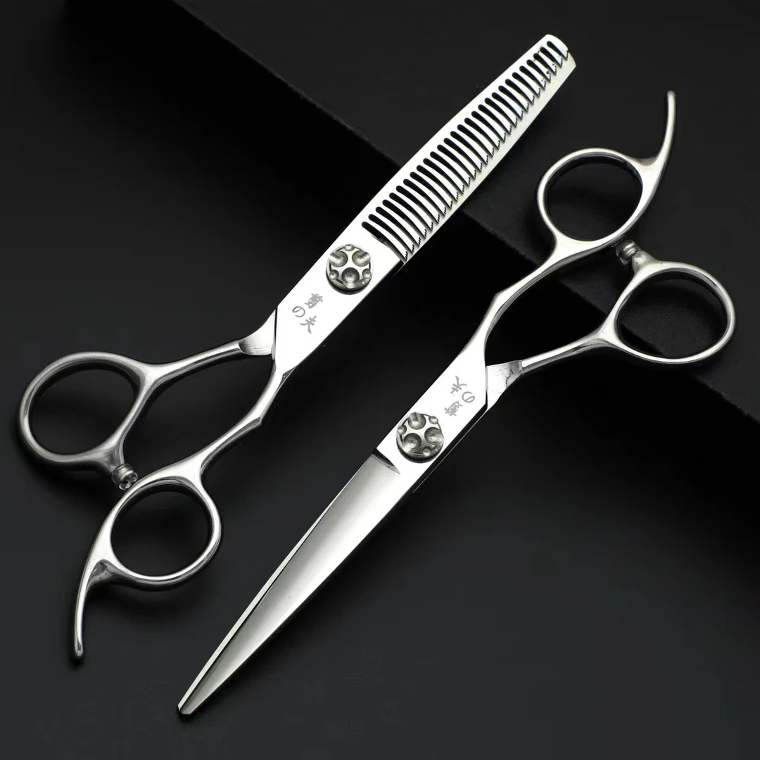 022工厂店梅花工艺5.5寸平剪6寸平剪常规牙剪无痕牙剪发型师专用