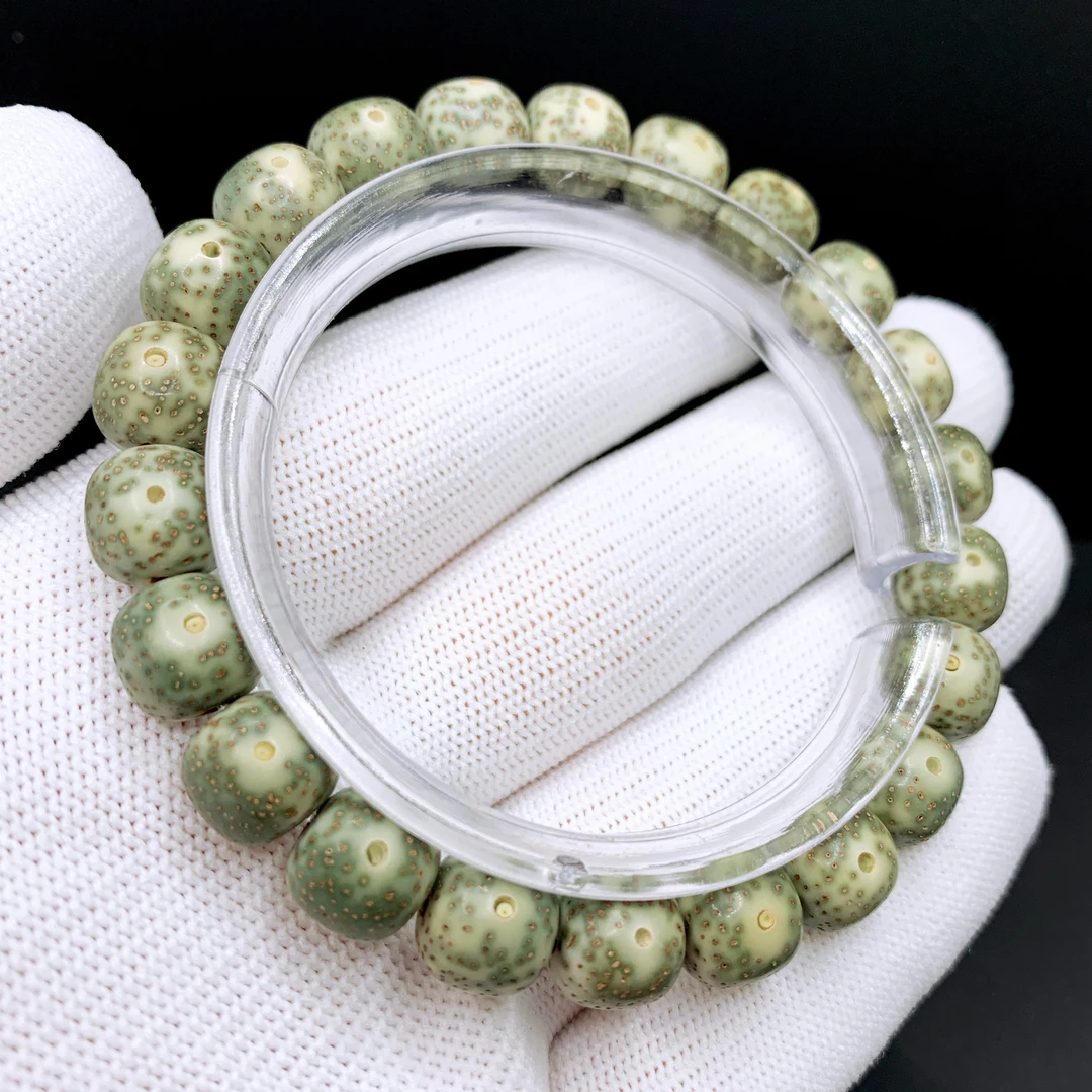 10*9石玉料青花星月菩提月朗星稀单圈手串