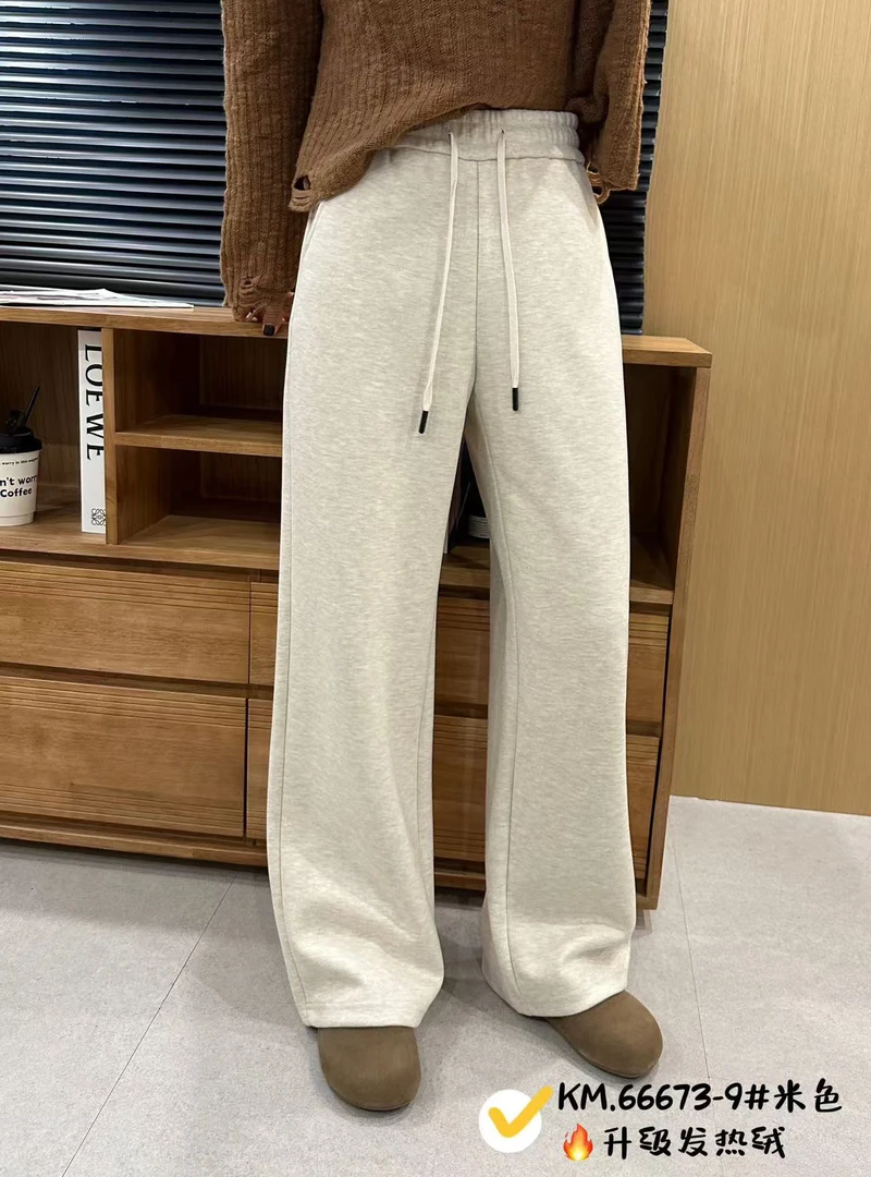 SUSU•KM～神裤！加绒面料窄版阔腿裤66673-9