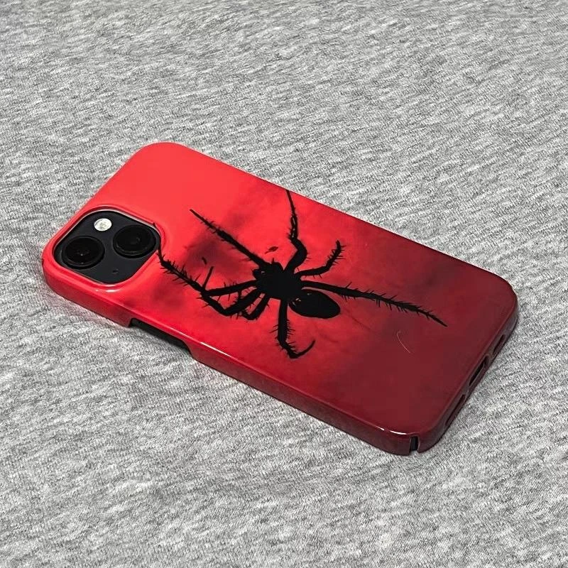 天壳猩红蜘蛛适用苹果14promax手机壳iphone14pro个性小众高级感