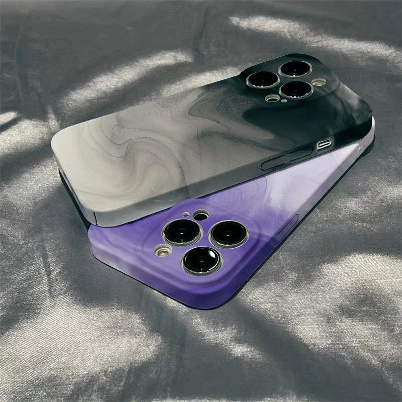 天壳【苹果华为OPPOvivo小米】渐变水墨晕染iPhone14菲林手机硬壳手