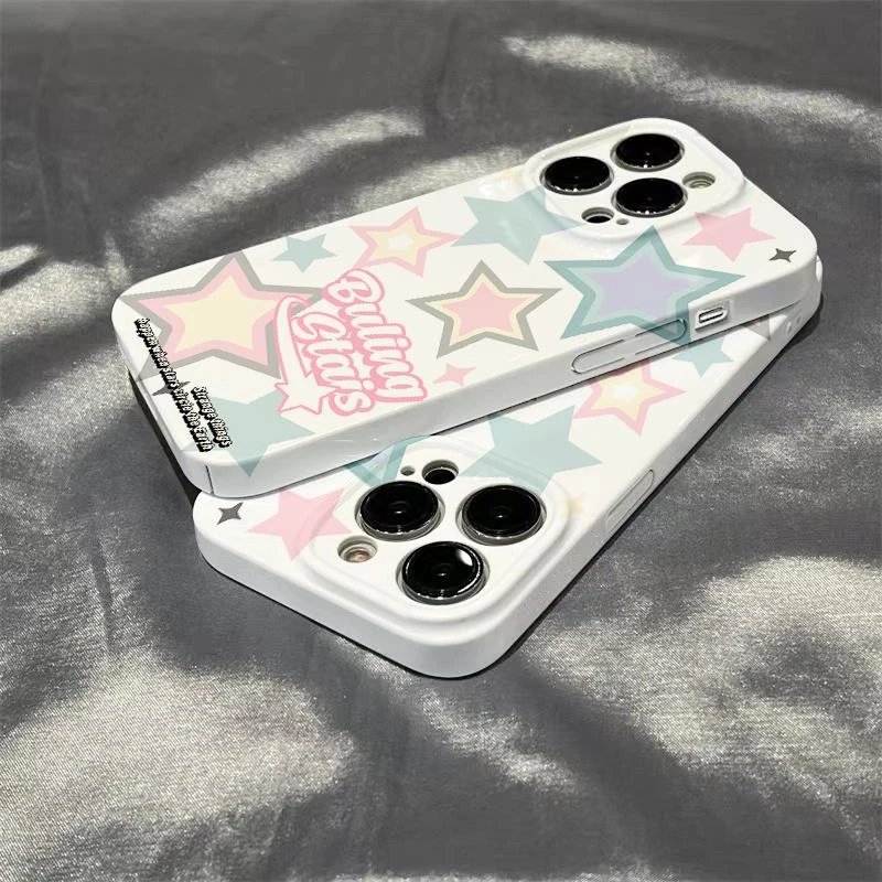 天壳【苹果华为OPPOvivo小米】ins小众五角星iPhone14菲林手机硬壳