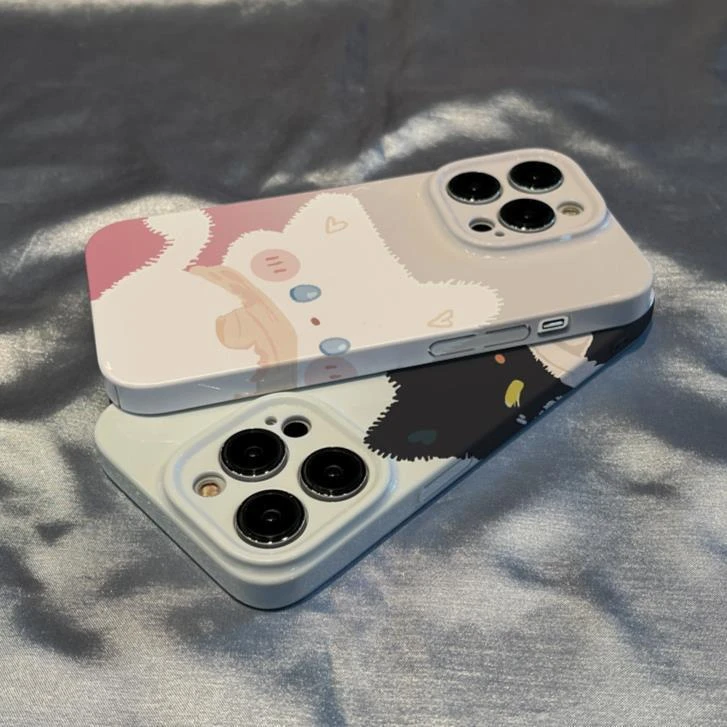 天壳情侣渐变小猫苹果14菲林手机壳iPhone131211pro硬XXR78全包手