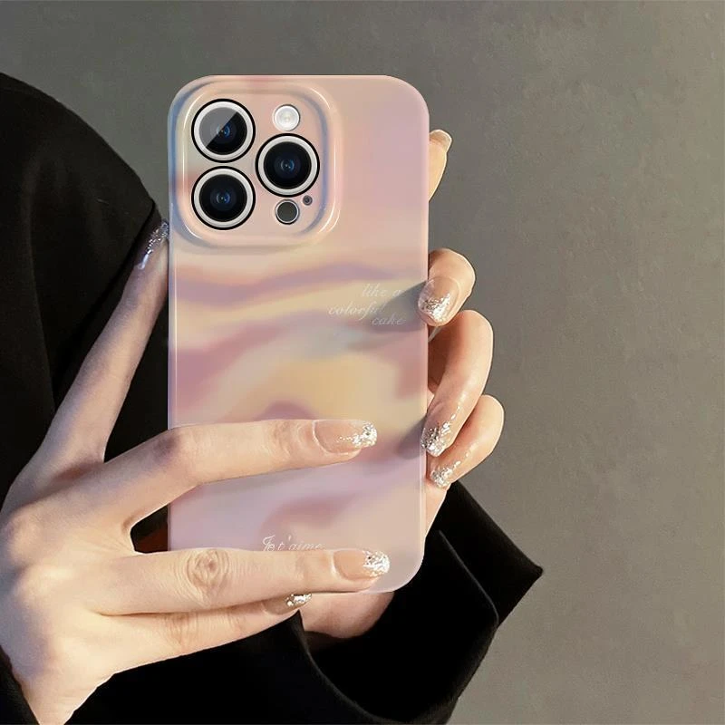 天壳苹果13手机壳新款iPhone14promax粉色12晕染英文11女款xs网红