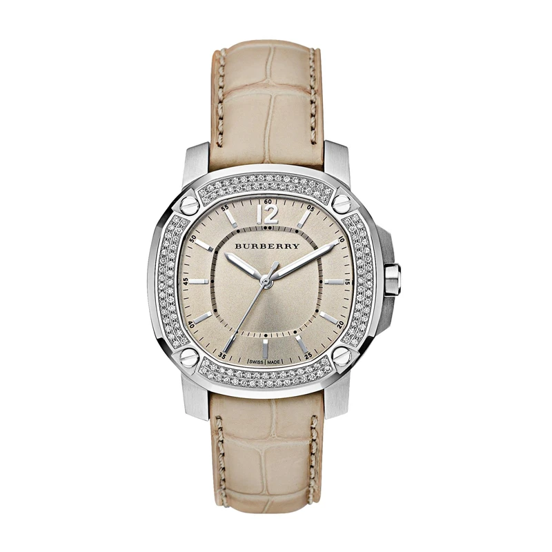 【韦小慧专属】Burberry博柏利香槟色镶钻表盘石英女腕表BBY1400
