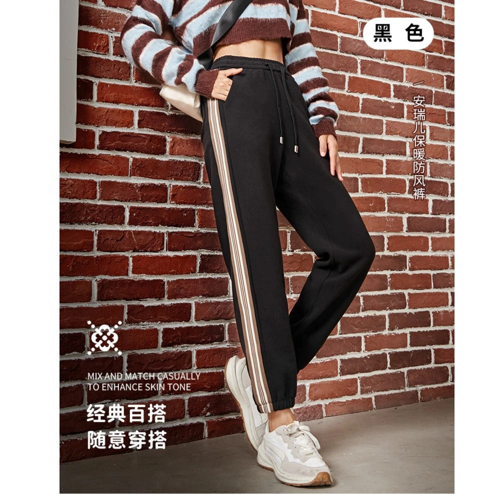 高品质款！冬季新款时尚潮流百搭保暖加绒纳米防风裤1686