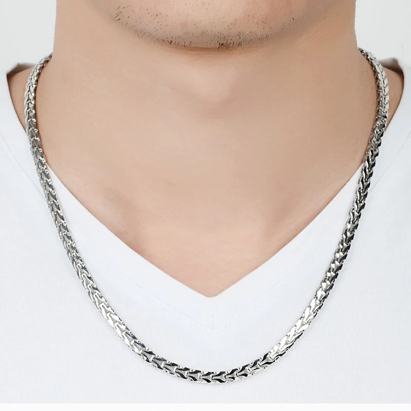 pt950铂金项链男士扁链时尚正品珀金项链pt999白金项链粗链子男款