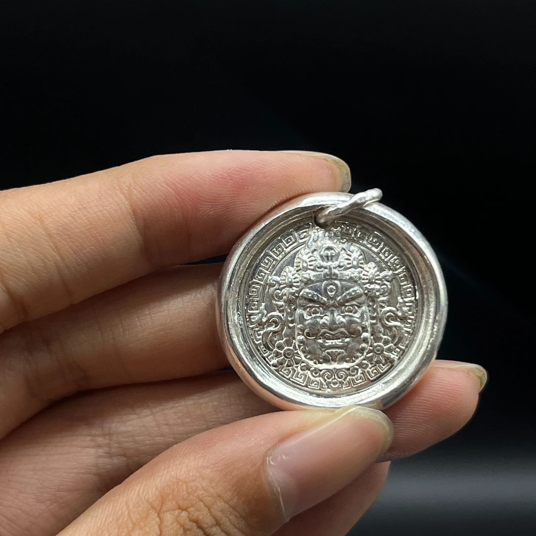 吊坠足银 黄财神吊坠如果需要私人订制·联系客服（定制不退换）