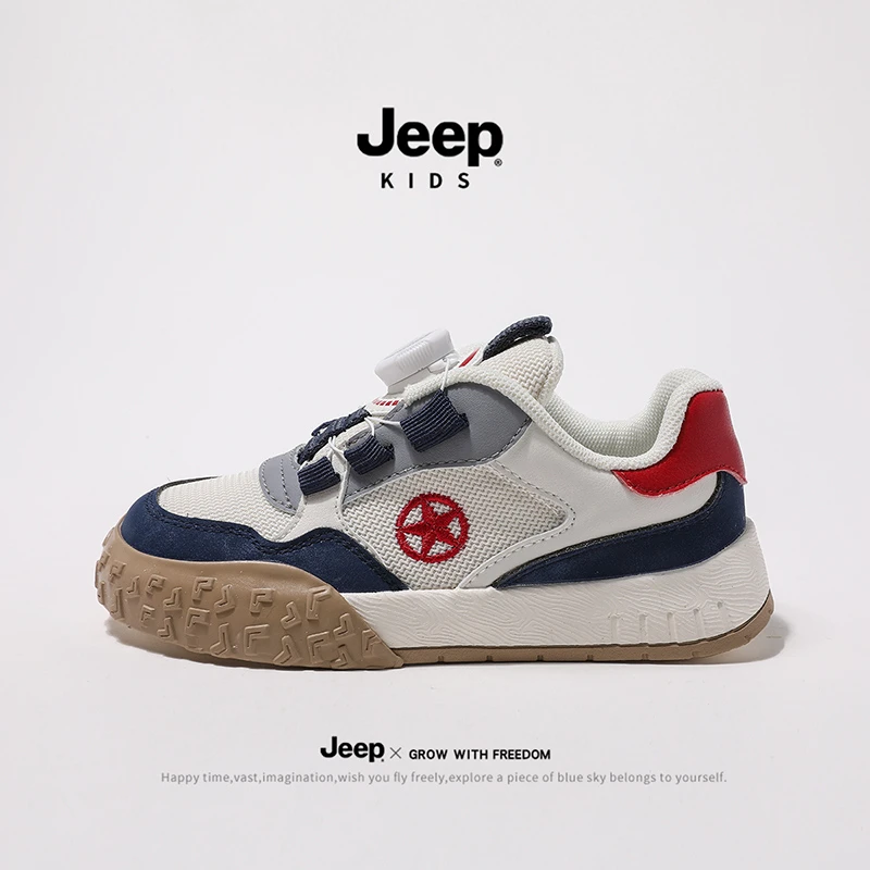 jeep童鞋男童运动鞋2024新款爆春秋3-6-12岁网面透气儿童鞋子女孩