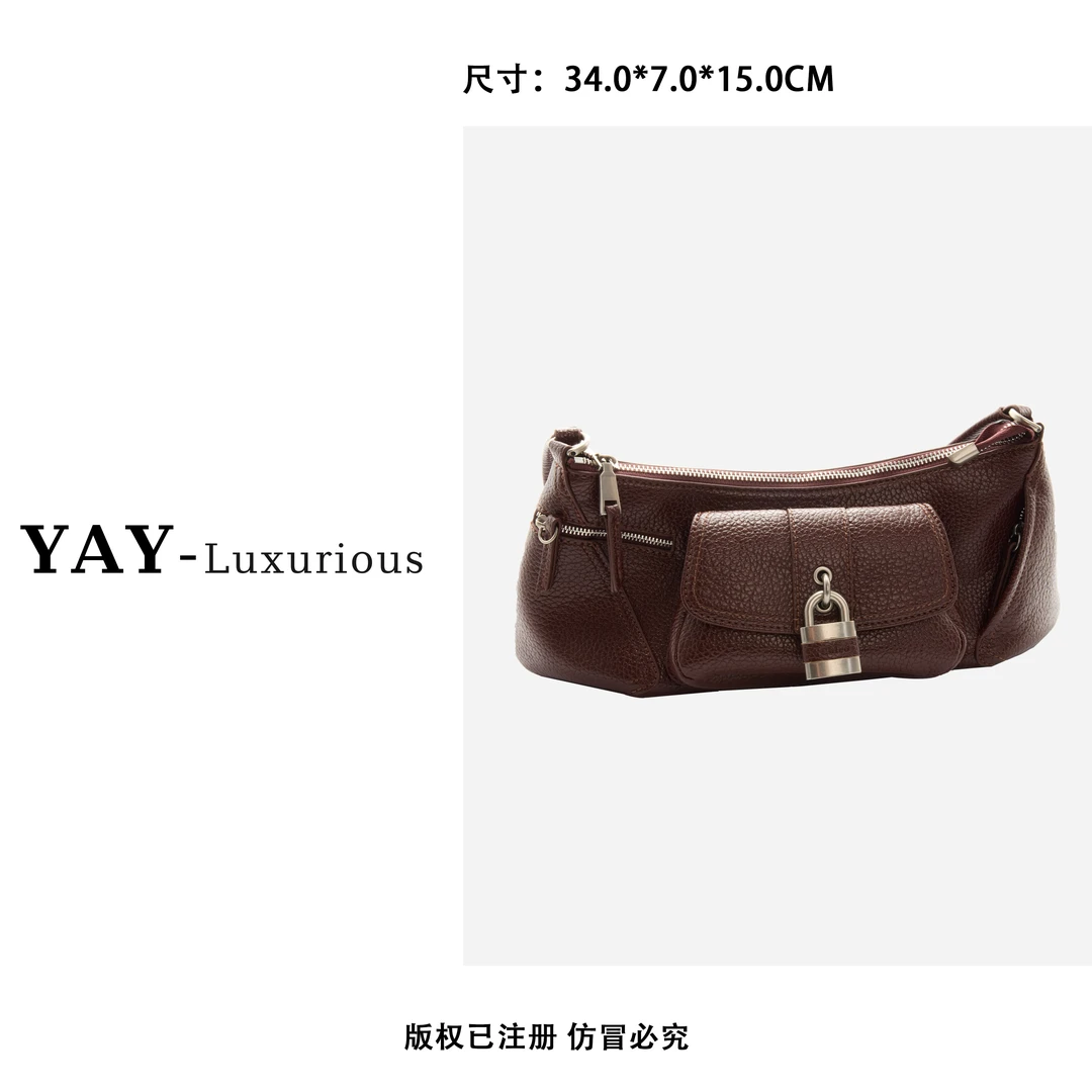 YAY新款原创高定女包18043焦咖34*7*15