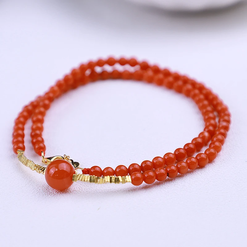 天然川料南红DIY女款百搭时尚项链/967980128