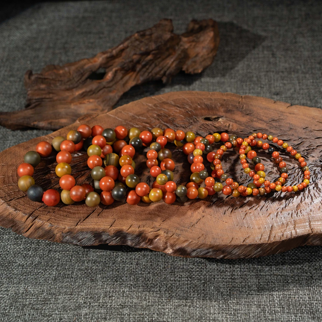 原创设计包浆南红单圈手串（多样性发其一）