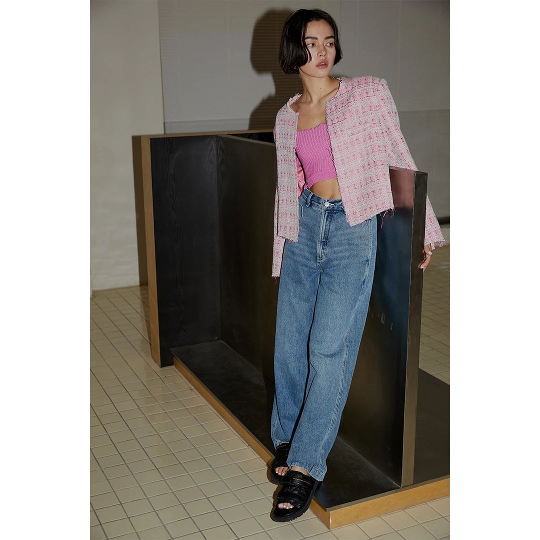 JGGU黑标短款小香风西装外套设计感百搭长袖上衣JGTM202302016