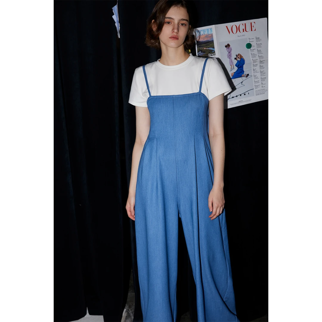 JGGU黑标吊带阔腿连体裤女夏季设计感小众吊带JGTM202303052