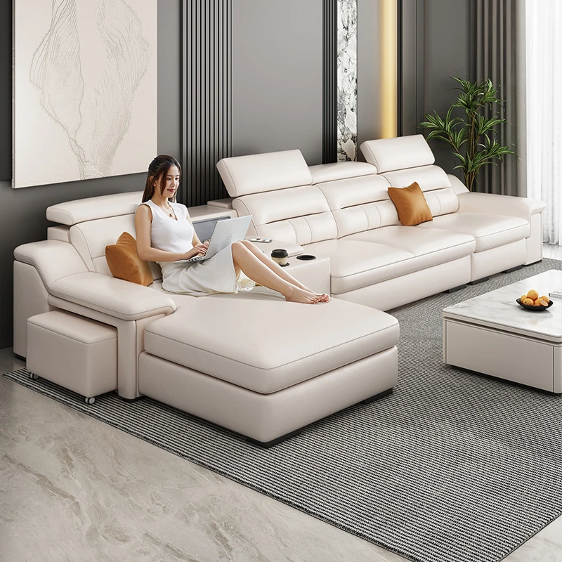 新款真皮沙发现代简约家用客厅极简皮艺头层牛皮转角大小户型沙发