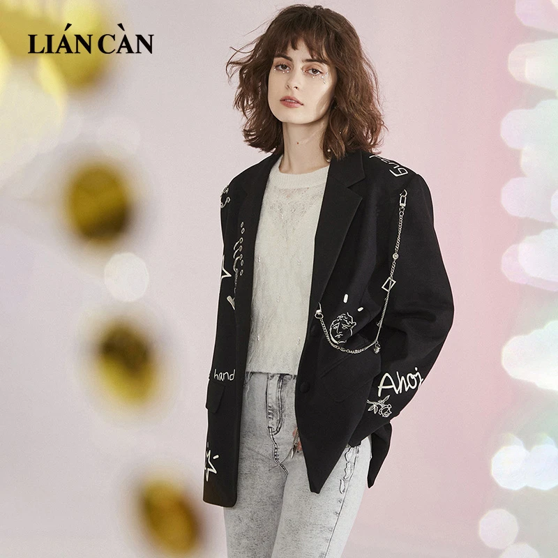 莲灿商场同款2024年国潮帅气休闲刺绣西装西服71AN268007