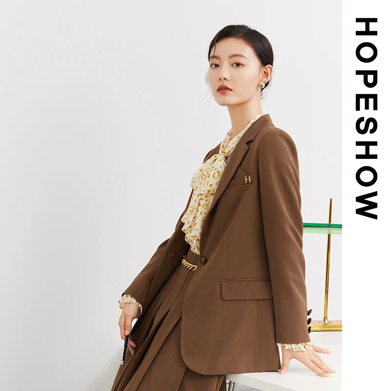 HOPESHOW红袖 DELICACY系列 摩登收腰西装 89222292201