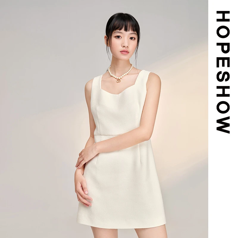 HOPESHOW红袖 精致女性小香背心裙 89123091610