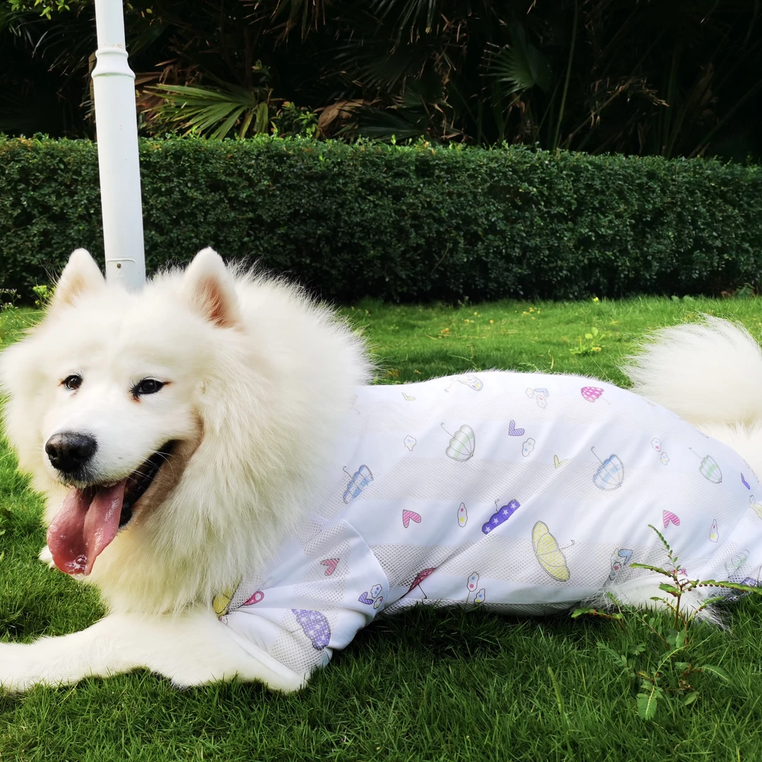 大狗狗衣服夏季薄款透气防脱毛拉布拉多金毛柴犬泰迪萨姆耶边牧犬