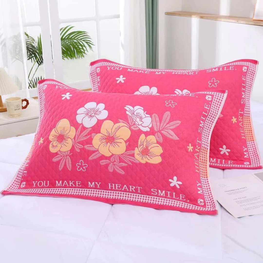 高档纱布枕巾一对装加厚透气吸汗大尺寸成人学生情侣适用